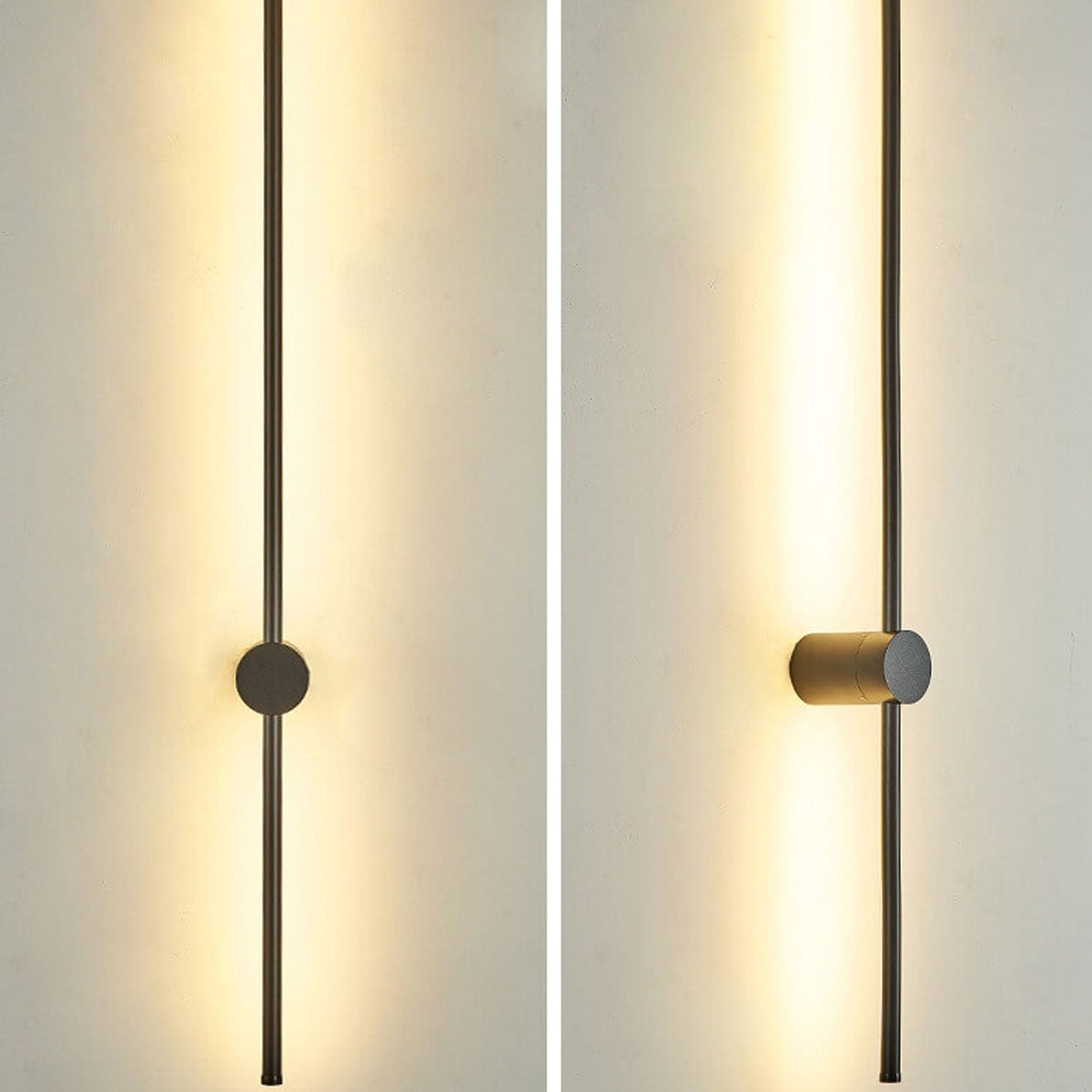 Minimalist LED Linear Wall Light with Rotating Aluminium Rod for Bedroom