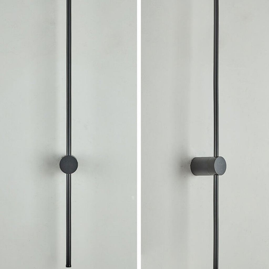 Minimalist LED Linear Wall Light with Rotating Aluminium Rod for Bedroom