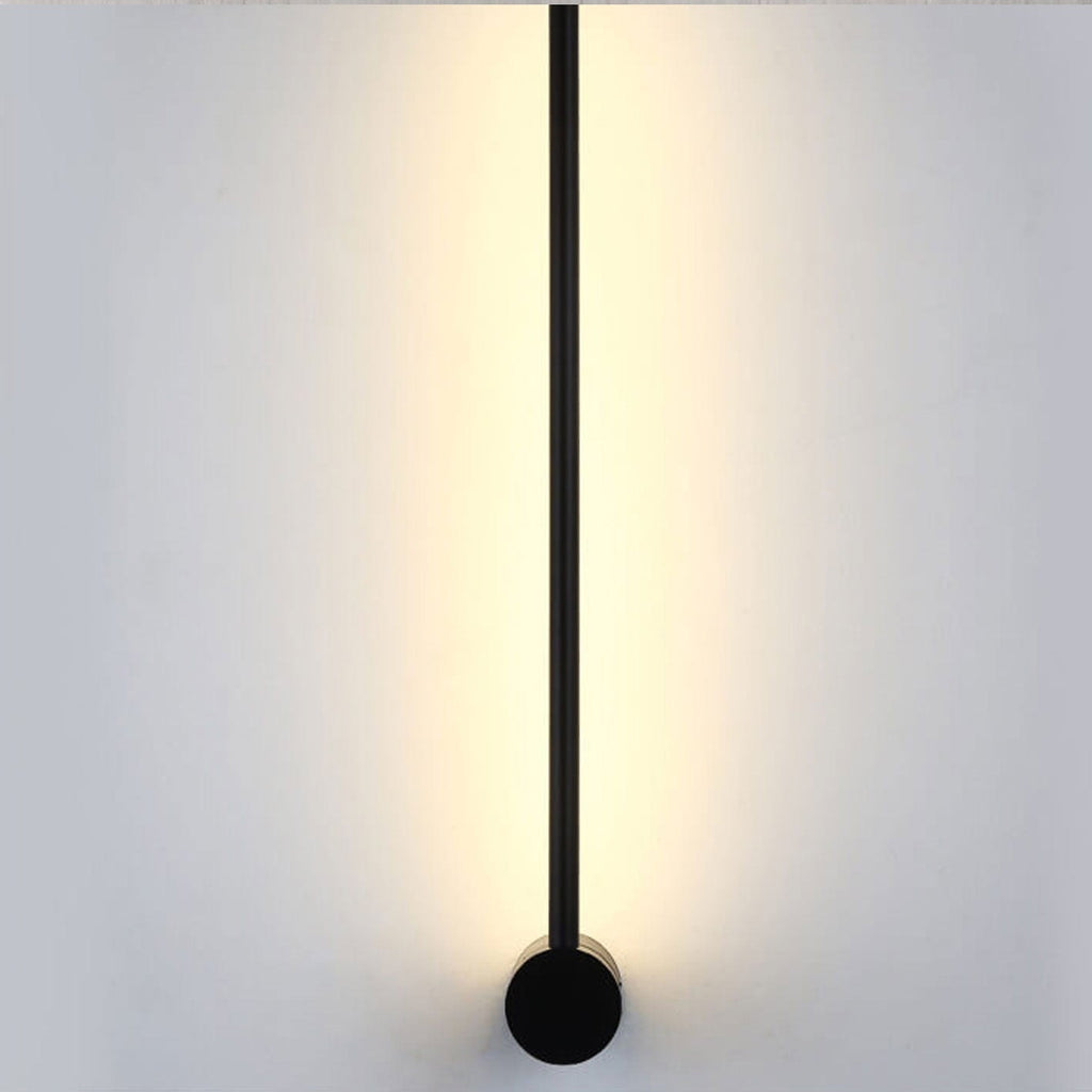 Minimalist LED Linear Wall Light with Rotating Aluminium Rod for Bedroom