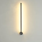 Minimalist LED Linear Wall Light with Rotating Aluminium Rod for Bedroom