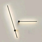 Minimalist LED Linear Wall Light with Rotating Aluminium Rod for Bedroom