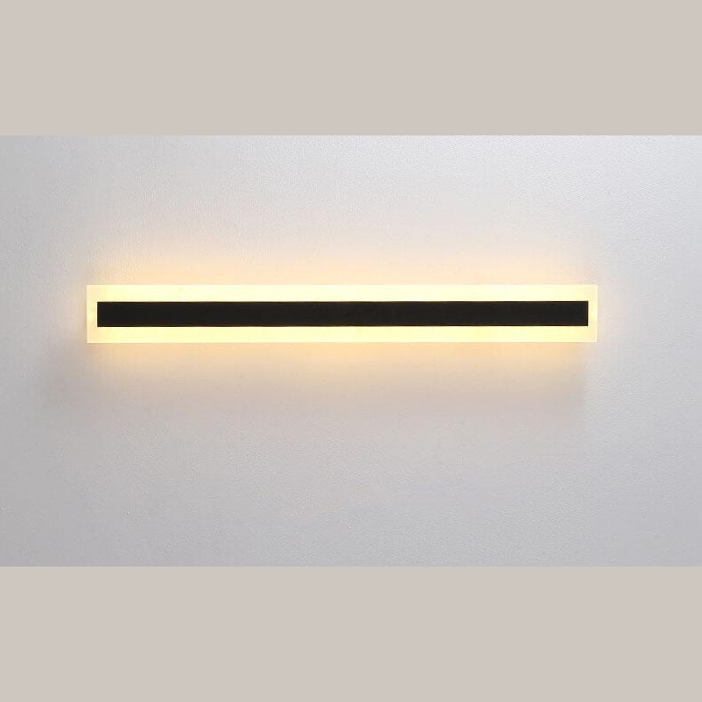Minimalist Waterproof Long LED Outdoor Wall Light Bar with Acrylic Glow Frame