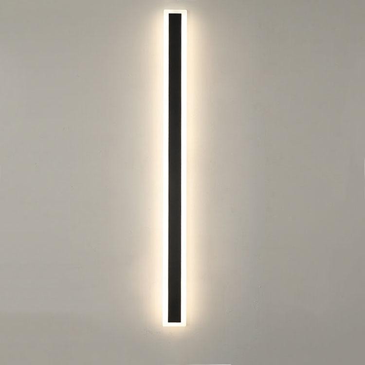 Minimalist Waterproof Long LED Outdoor Wall Light Bar with Acrylic Glow Frame