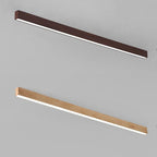 Minimalist Wood Grain LED Linear Ceiling Light Flush Mount for Hallway