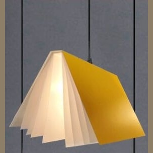 Modern Flying Book Pendant Light with Open Book Shade for Living Room