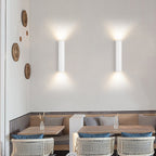 Modern Minimalist Aluminium Cylinder Up and Down LED Wall Light for Bedroom