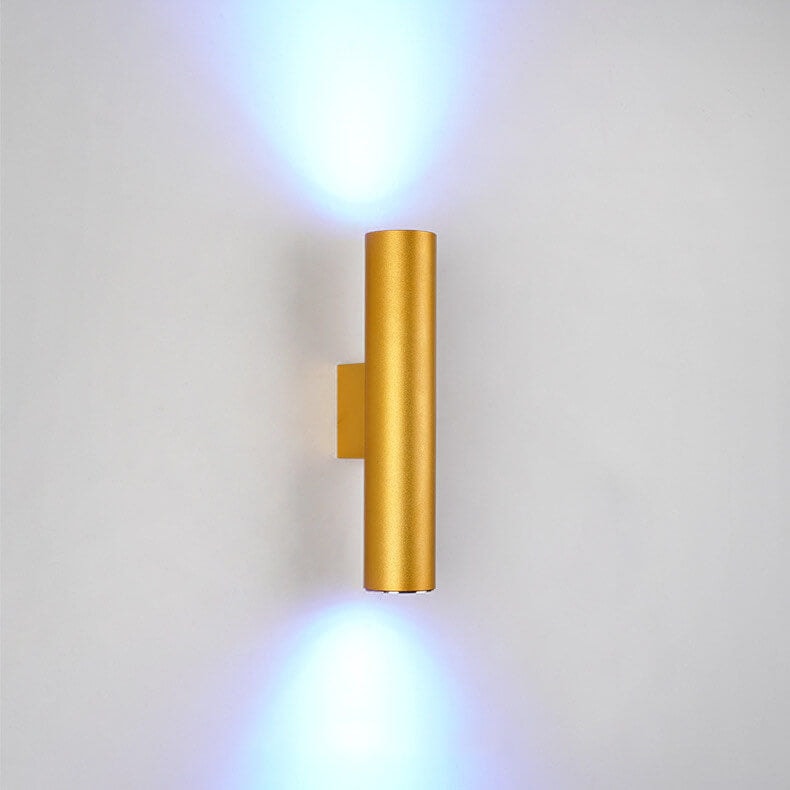 Modern Minimalist Aluminium Cylinder Up and Down LED Wall Light for Bedroom