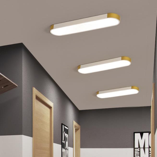 Modern Minimalist Long Oval LED Flush Mount Ceiling Light for Hallway