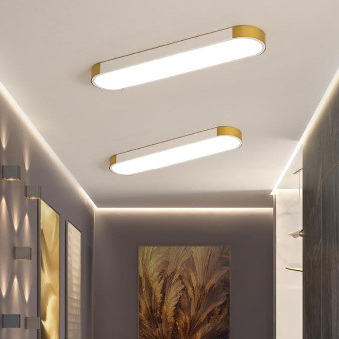 Modern Minimalist Long Oval LED Flush Mount Ceiling Light for Hallway