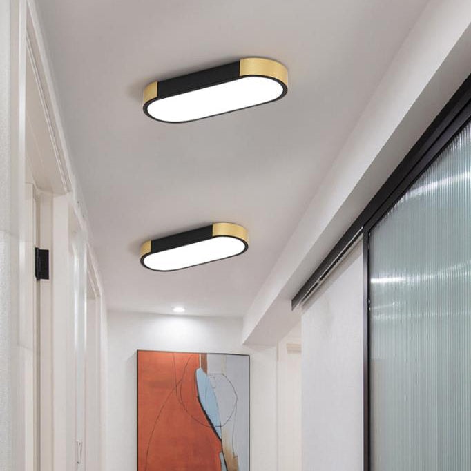 Modern Minimalist Long Oval LED Flush Mount Ceiling Light for Hallway