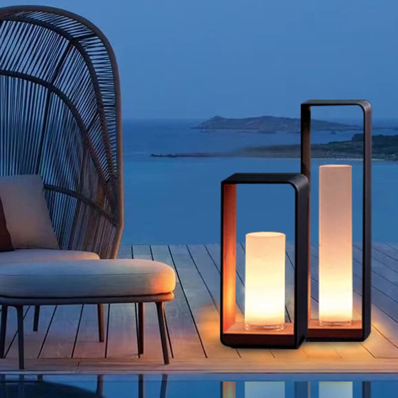 Modern Minimalist Stainless Steel LED Lawn Landscape Light with Acrylic Shade