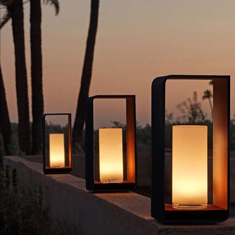 Modern Minimalist Stainless Steel LED Lawn Landscape Light with Acrylic Shade