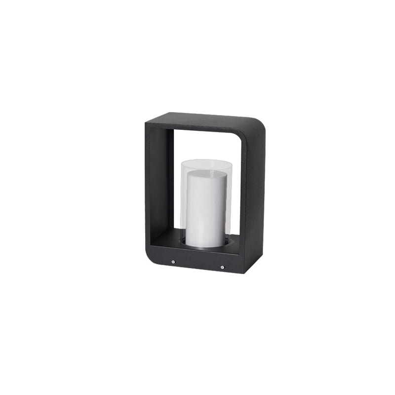 Modern Minimalist Stainless Steel LED Lawn Landscape Light with Acrylic Shade