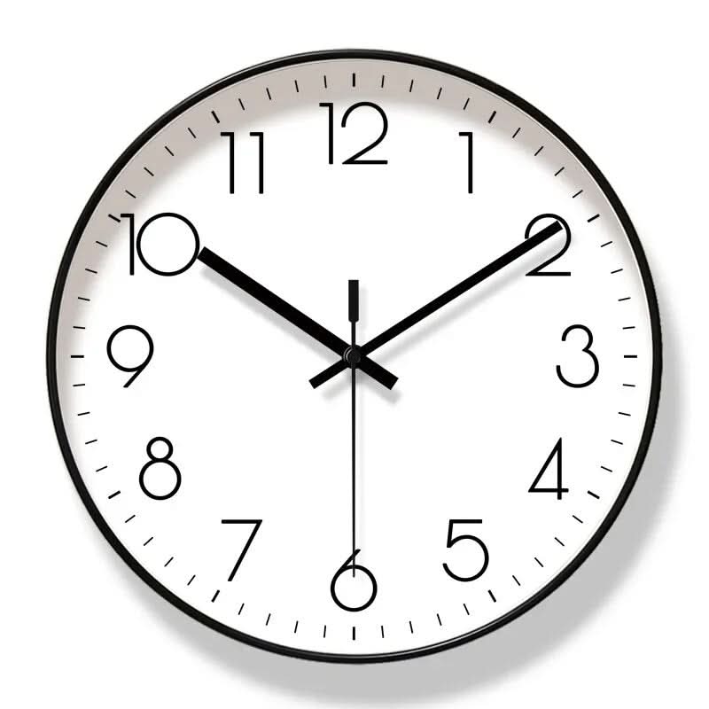 Modern Round Wall Clock Silent Non Ticking Quartz Movement with Glass Front Nordic Minimalist Clock for Living Room | Kitchen and Office
