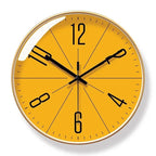 Modern Round Wall Clock Silent Non Ticking Quartz Movement with Glass Front Nordic Minimalist Clock for Living Room | Kitchen and Office