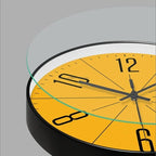 Modern Round Wall Clock Silent Non Ticking Quartz Movement with Glass Front Nordic Minimalist Clock for Living Room | Kitchen and Office