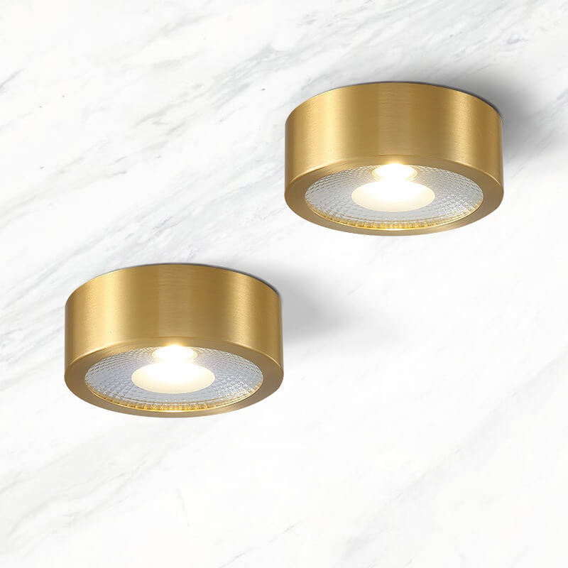 Modern Ultra Thin Copper LED Flush Mount Ceiling Light for Hallway