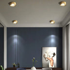 Modern Ultra Thin Copper LED Flush Mount Ceiling Light for Hallway
