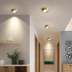 Modern Ultra Thin Copper LED Flush Mount Ceiling Light for Hallway