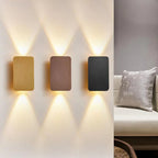 Modern Up and Down LED Wall Light with Brushed Aluminium Panel for Hallway