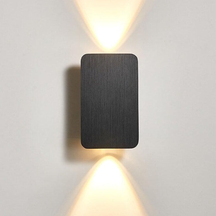 Modern Up and Down LED Wall Light with Brushed Aluminium Panel for Hallway