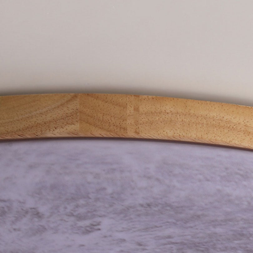 Moon LED Flush Mount Ceiling Light with Wooden Frame for Bedroom