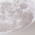 Moon LED Flush Mount Ceiling Light with Wooden Frame for Bedroom