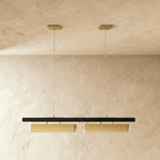 Modern Stainless Steel Linear Chandelier With Multi Head Design