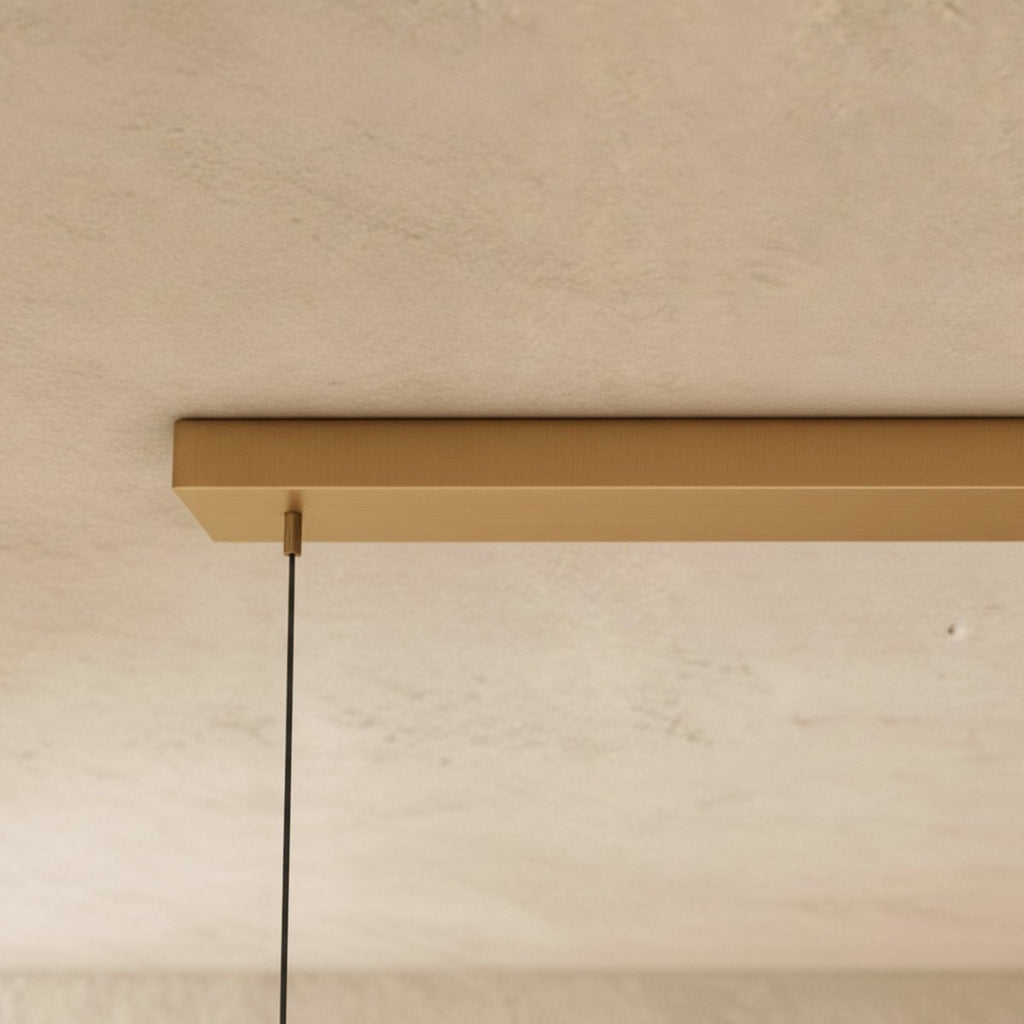 Modern Stainless Steel Linear Chandelier With Multi Head Design