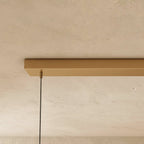 Modern Stainless Steel Linear Chandelier With Multi Head Design