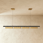 Modern Stainless Steel Linear Chandelier With Multi Head Design