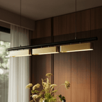 Modern Stainless Steel Linear Chandelier With Multi Head Design