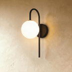 Modern Sculptural Wall Light With Curved Asymmetric Shade