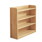 Solid Wood Bookcase Unpainted Wooden Bookshelf Freestanding Open Storage Shelving Unit Scandinavian Shelf for Living Room | Study and Kids Room
