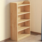 Solid Wood Bookcase Unpainted Wooden Bookshelf Freestanding Open Storage Shelving Unit Scandinavian Shelf for Living Room | Study and Kids Room