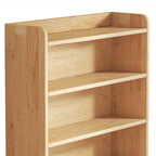 Solid Wood Bookcase Unpainted Wooden Bookshelf Freestanding Open Storage Shelving Unit Scandinavian Shelf for Living Room | Study and Kids Room