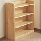 Solid Wood Bookcase Unpainted Wooden Bookshelf Freestanding Open Storage Shelving Unit Scandinavian Shelf for Living Room | Study and Kids Room