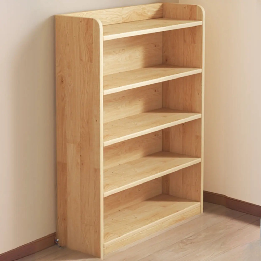Solid Wood Bookcase Unpainted Wooden Bookshelf Freestanding Open Storage Shelving Unit Scandinavian Shelf for Living Room | Study and Kids Room