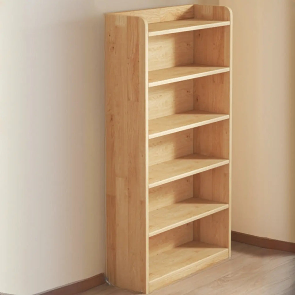 Solid Wood Bookcase Unpainted Wooden Bookshelf Freestanding Open Storage Shelving Unit Scandinavian Shelf for Living Room | Study and Kids Room