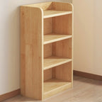 Solid Wood Bookcase Unpainted Wooden Bookshelf Freestanding Open Storage Shelving Unit Scandinavian Shelf for Living Room | Study and Kids Room