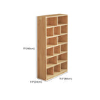 Solid Wood Bookcase Unpainted Wooden Bookshelf Freestanding Open Storage Shelving Unit Scandinavian Shelf for Living Room | Study and Kids Room