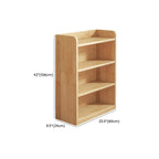 Solid Wood Bookcase Unpainted Wooden Bookshelf Freestanding Open Storage Shelving Unit Scandinavian Shelf for Living Room | Study and Kids Room