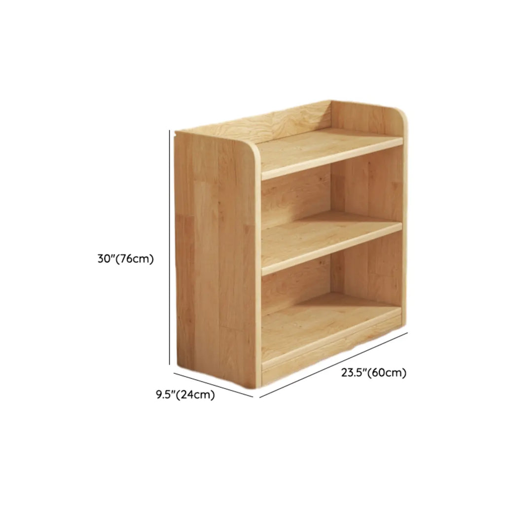 Solid Wood Bookcase Unpainted Wooden Bookshelf Freestanding Open Storage Shelving Unit Scandinavian Shelf for Living Room | Study and Kids Room