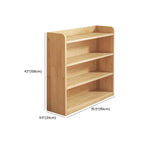 Solid Wood Bookcase Unpainted Wooden Bookshelf Freestanding Open Storage Shelving Unit Scandinavian Shelf for Living Room | Study and Kids Room