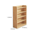 Solid Wood Bookcase Unpainted Wooden Bookshelf Freestanding Open Storage Shelving Unit Scandinavian Shelf for Living Room | Study and Kids Room