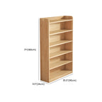 Solid Wood Bookcase Unpainted Wooden Bookshelf Freestanding Open Storage Shelving Unit Scandinavian Shelf for Living Room | Study and Kids Room