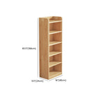 Solid Wood Bookcase Unpainted Wooden Bookshelf Freestanding Open Storage Shelving Unit Scandinavian Shelf for Living Room | Study and Kids Room