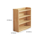 Solid Wood Bookcase Unpainted Wooden Bookshelf Freestanding Open Storage Shelving Unit Scandinavian Shelf for Living Room | Study and Kids Room