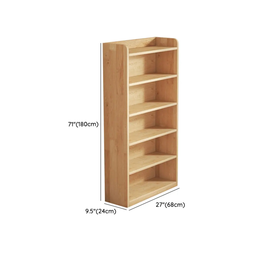 Solid Wood Bookcase Unpainted Wooden Bookshelf Freestanding Open Storage Shelving Unit Scandinavian Shelf for Living Room | Study and Kids Room