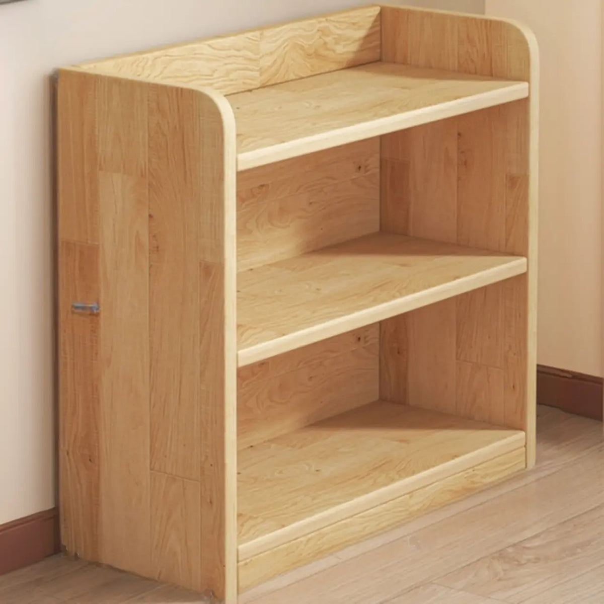 Solid Wood Bookcase Unpainted Wooden Bookshelf Freestanding Open Storage Shelving Unit Scandinavian Shelf for Living Room | Study and Kids Room